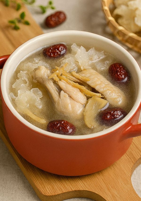 玉竹と白木耳の潤う養生スープ｜癒雅膳食の完成写真